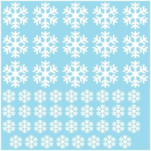 50 Stickers électrostatiques flocons - Autocollants adhésifs fenêtres noël - décoration fêtes