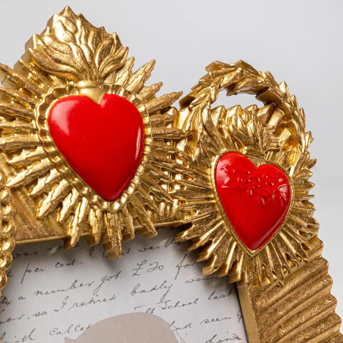 Cadre photo trois coeurs enflammés 20x29cm Kare Design