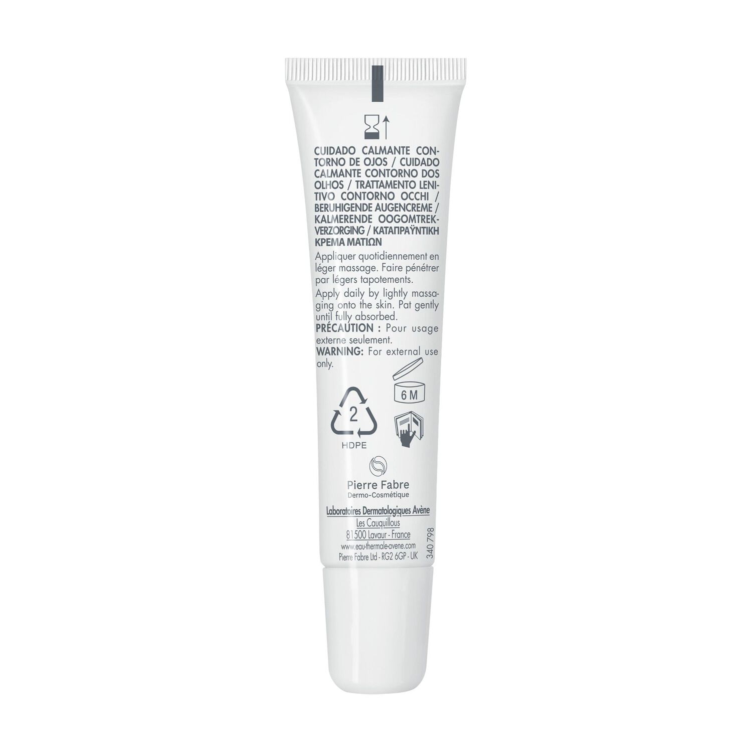 Soin Apaisant Contour des Yeux - Hydratant, Apaisant - Yeux Sensibles 15 ml