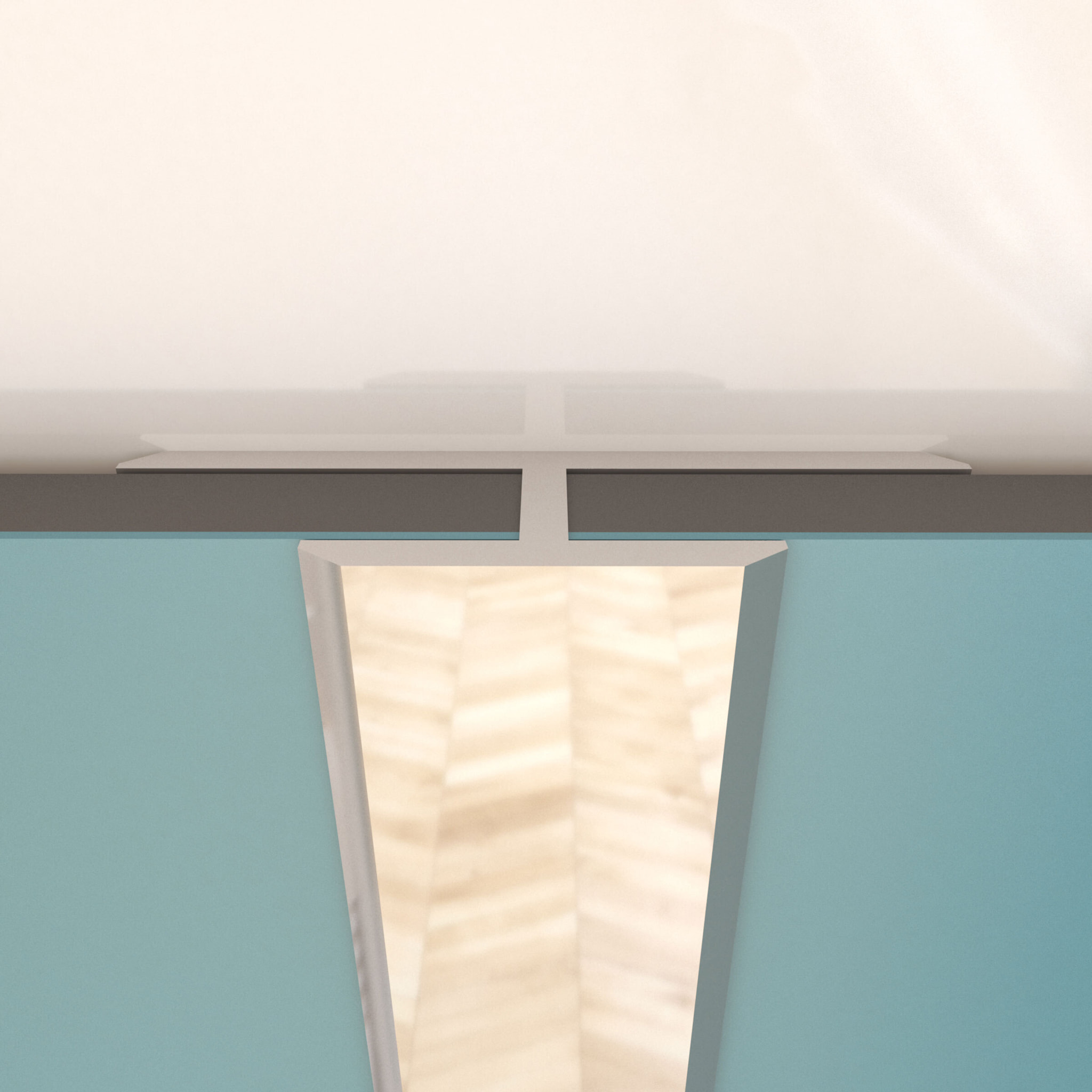Profilé de jonction en Aluminium Finition Anodisé Brillant pour Panneaux Muraux - 20x5x2100 mm