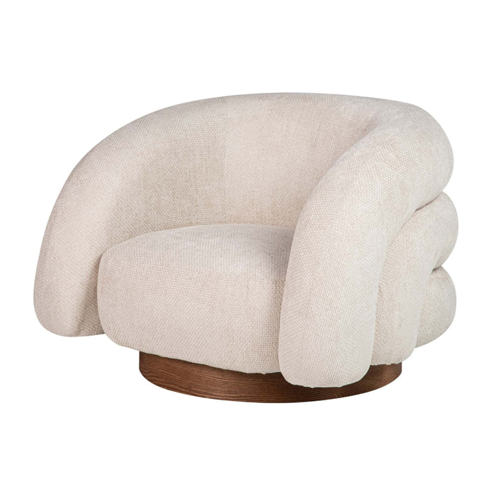 Butaca Chenilla Beige Flux 100x89x60 Cm