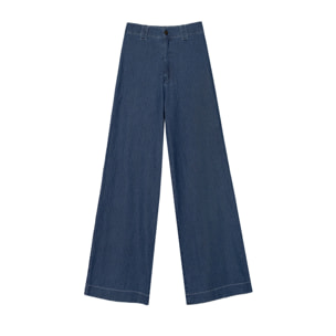 Jeans de mujer de campana con rayas diplomáticas