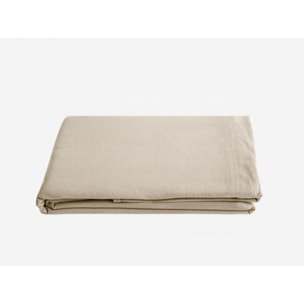 Drap plat Palace pur coton teint lavé, 63 fils/cm² Vent du sud - Palace Lin