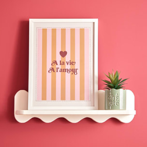 Affiche encadrée Cheri pêche 30x40cm