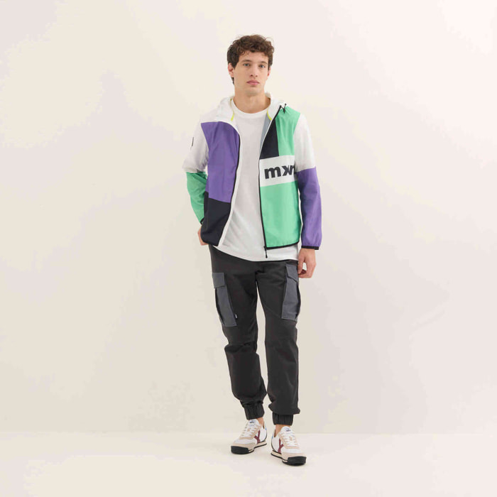 Chaqueta Cortavientos Ultraligera Estampado Geométrico Multicolor STREETWEAR WINDBRAKER MOSAIC