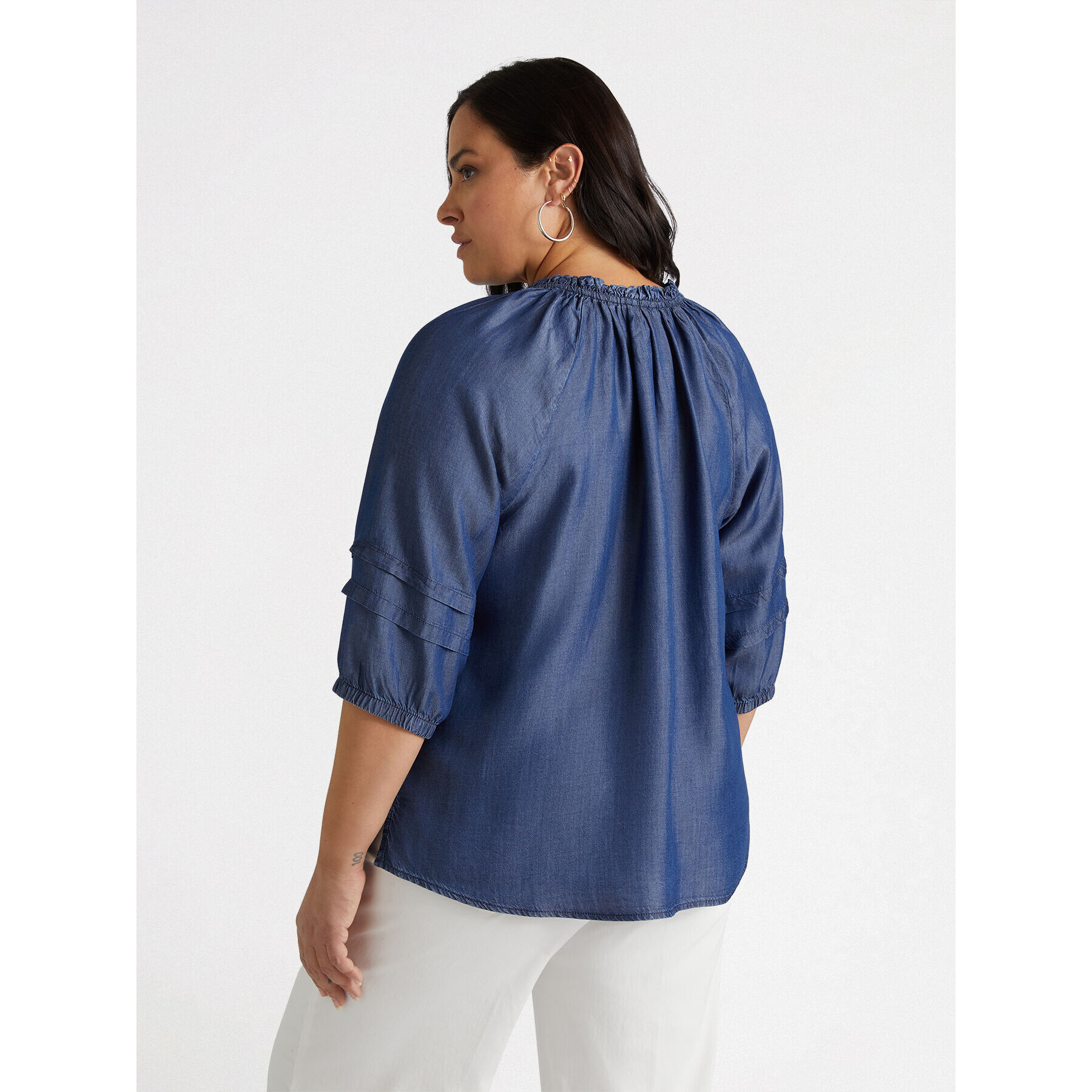 Fiorella Rubino - Blusa con fibre in TENCEL™​ - Blu