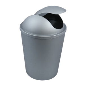 Poubelle à bascule AKO 5,5L Argent MSV