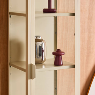 Buffet de rangement acier et verre trempé 1 porte 160cm ARKANSAS