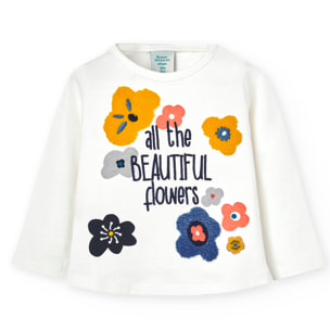 Camiseta punto "flowers bbl" de bebé