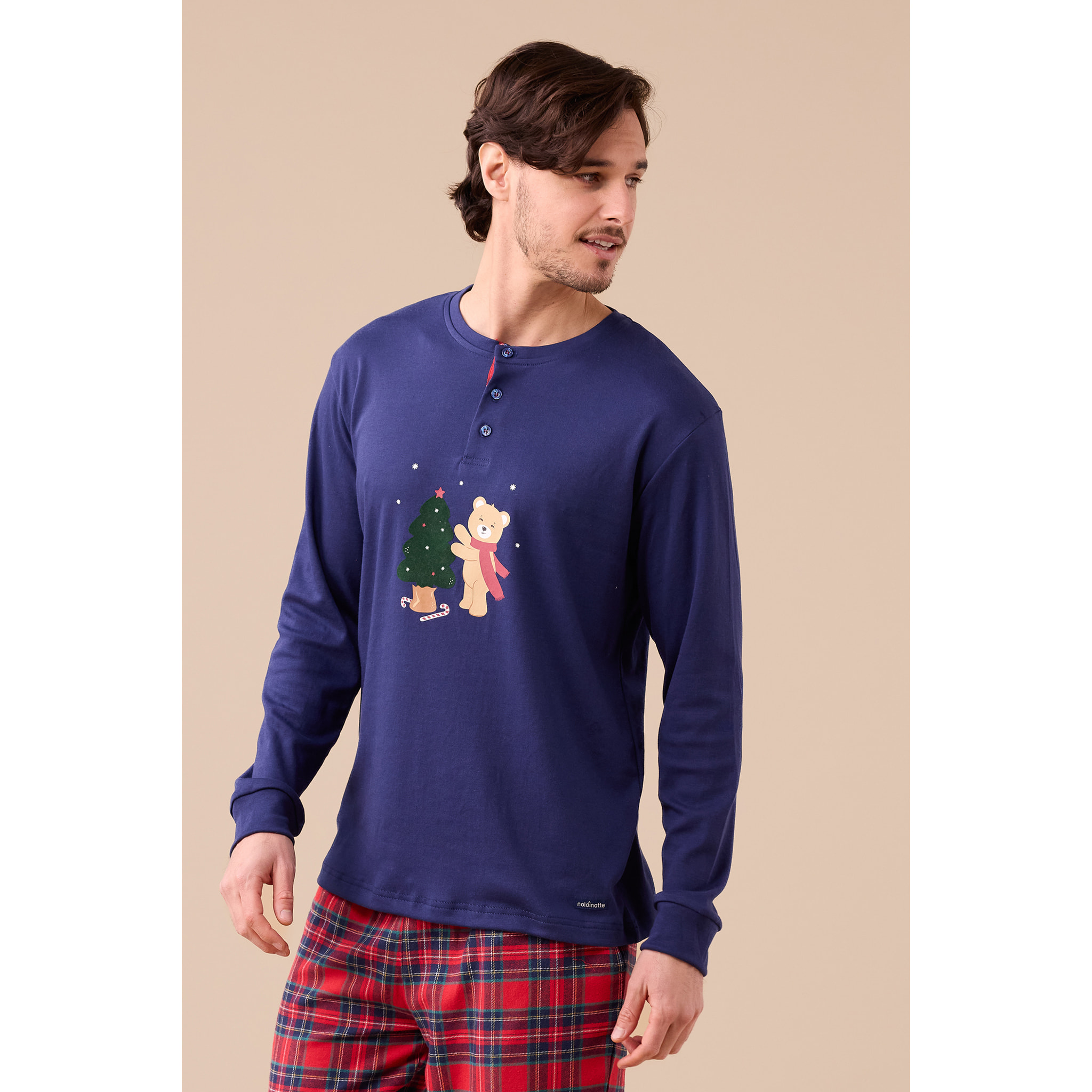 Pigiama uomo caldo cotone articolo natale. Noidinotte
