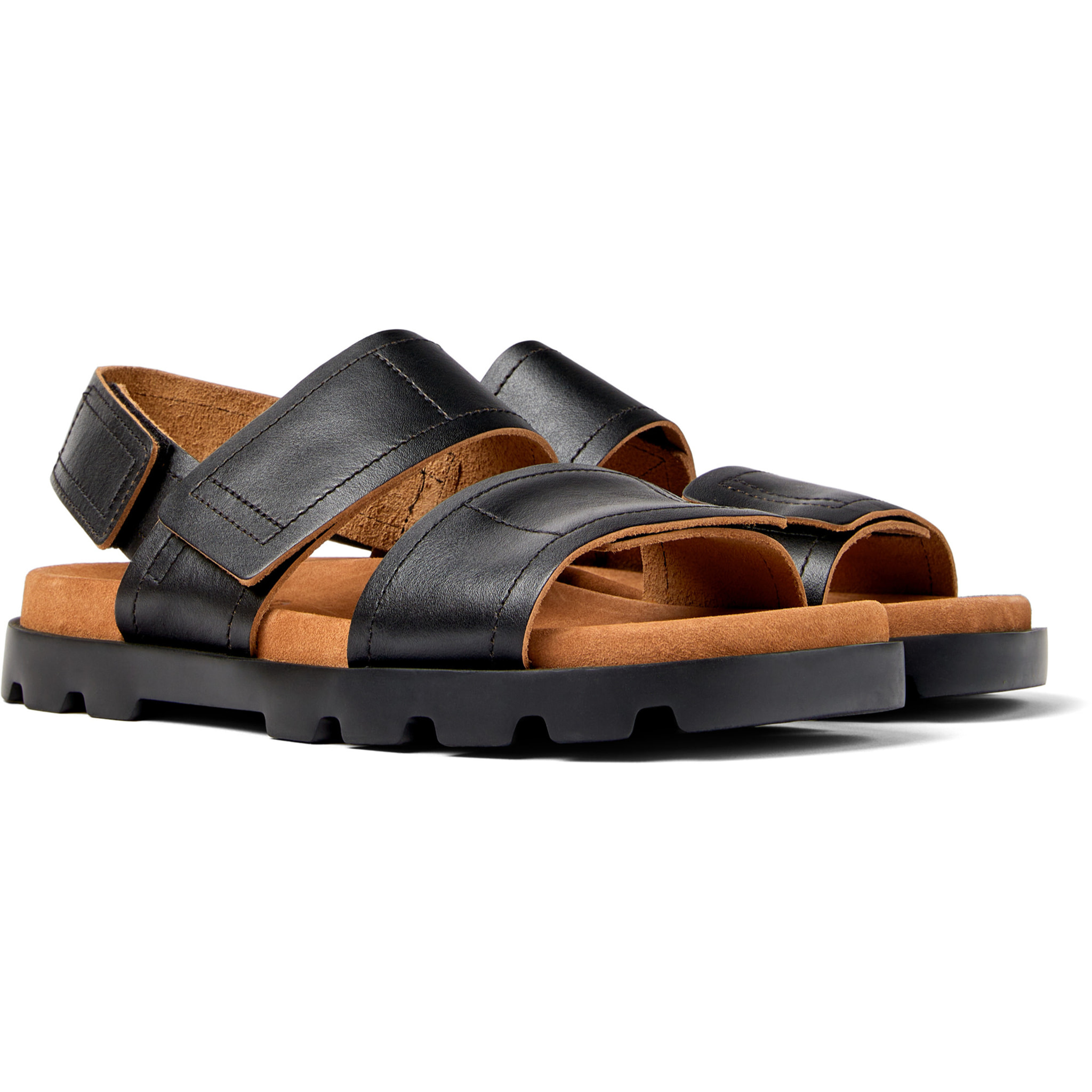 Sandalias - CAMPER Brutus - Negro - Cuero liso