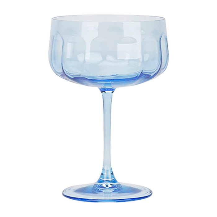 Lot de 4 coupes en verre 36,5cl bleues RIVIERA