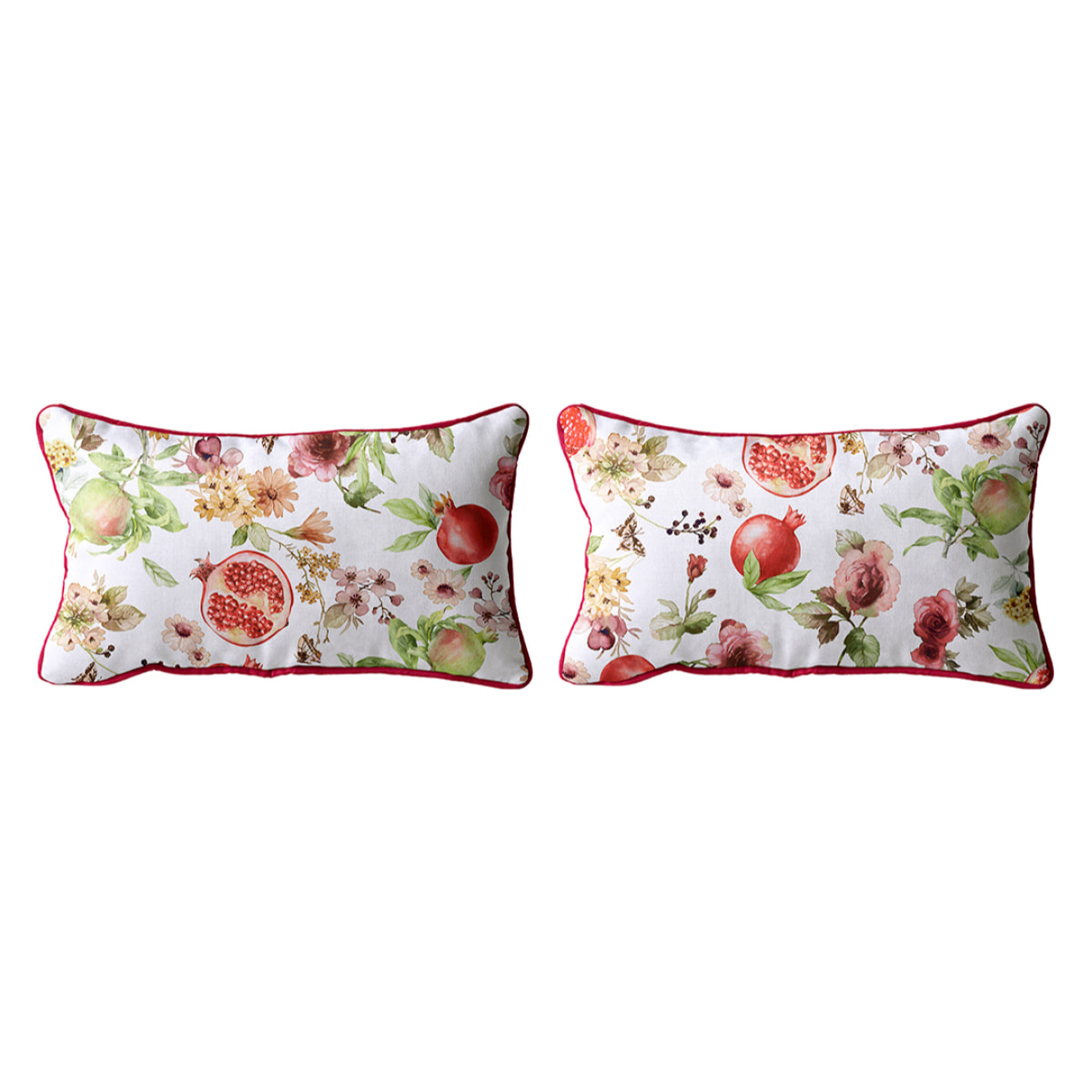 Lot de 2 housses de coussin en coton imprimé MINGRANA - multicolore