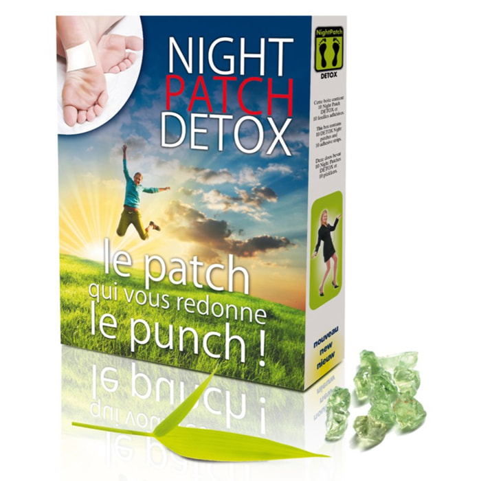 NUTRI EXPERT - Night Patch Detox - Aide à éliminer impuretés et toxines - 100% naturelle - Cure 5 jours - Boîte 10 patchs