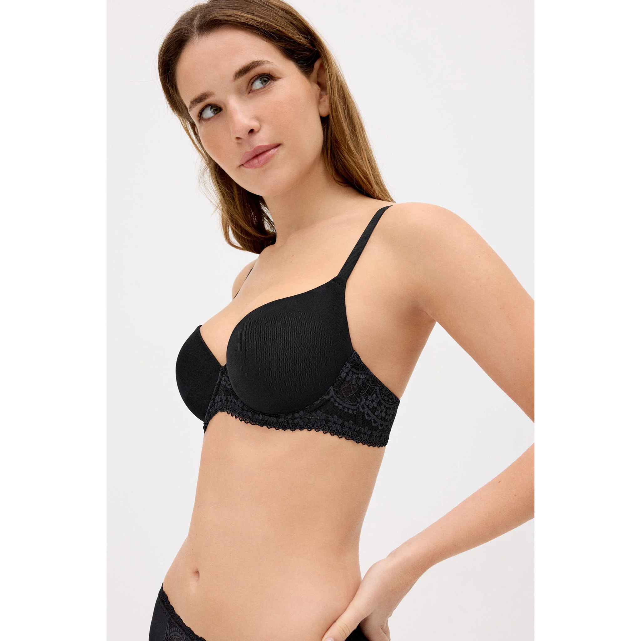 Reggiseno con ferretto e imbottitura Nero