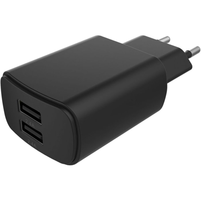 Chargeur secteur ESSENTIELB 2 USB 4.8A - Noir