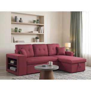 Canapé d'angle convertible/réversible "Axel" - 3 places - Rouge