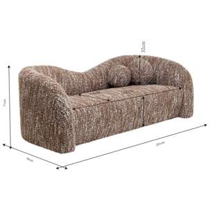 Canapé Livia Melange 2 places marron Kare Design