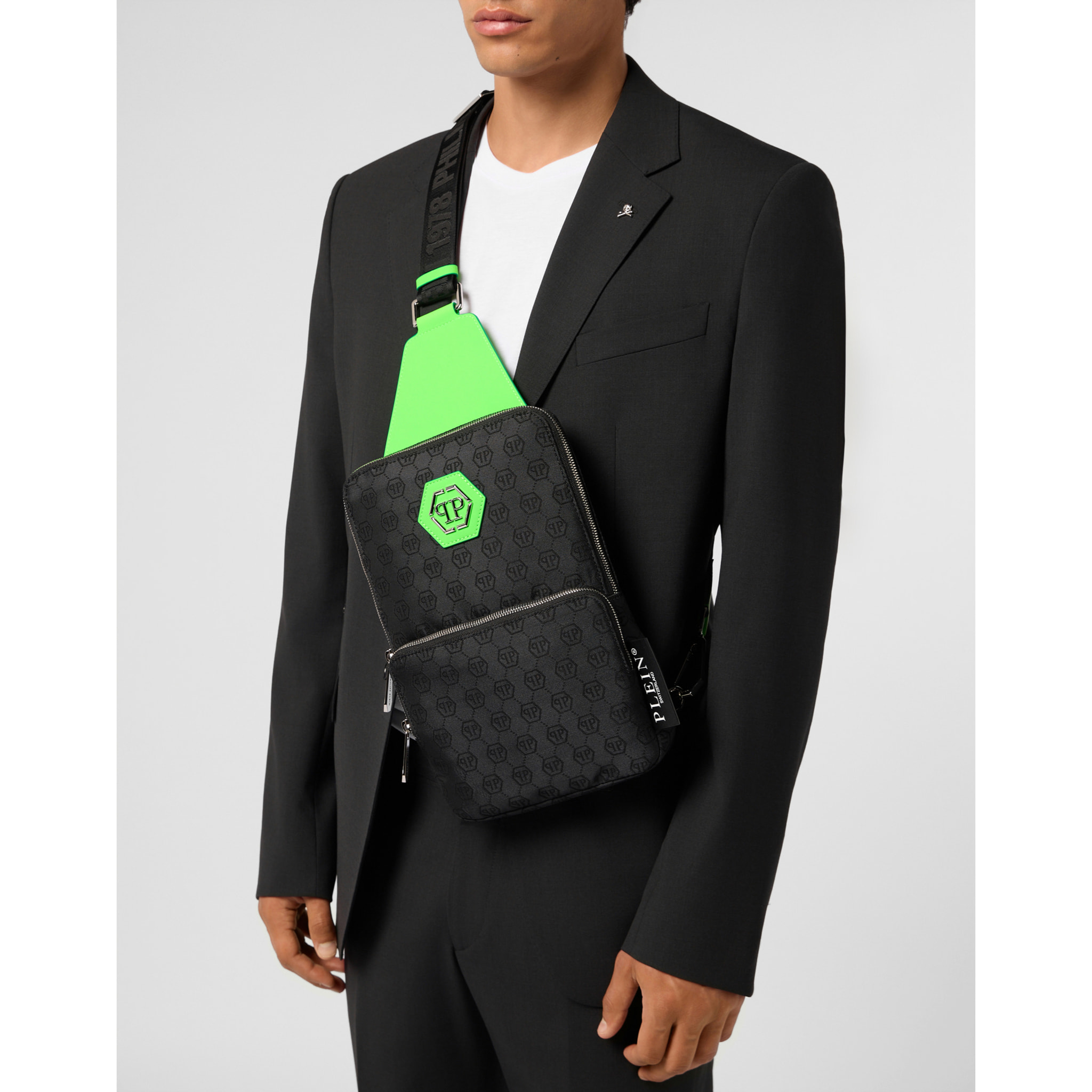 PHILIPP PLEIN Cross Body Bag Jacquard Monogram