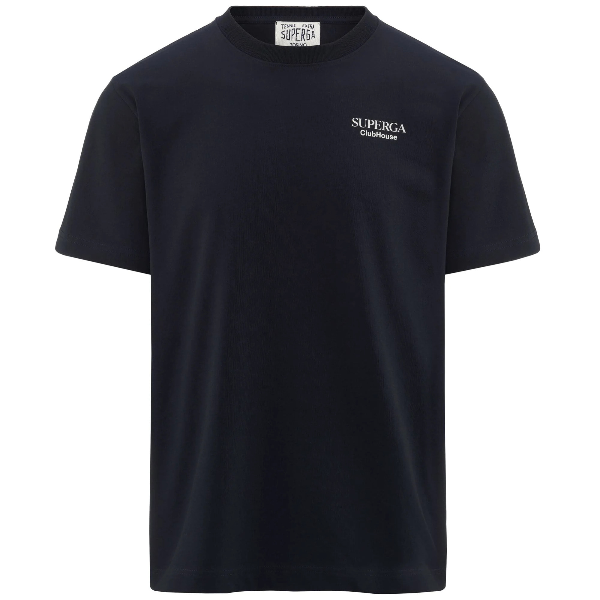 T-Shirts & Top Superga Uomo Donna Blu T-Shirt Superga Clubhouse