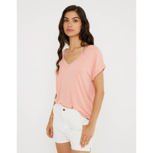 Camiseta Manga Corta Rosa - Amiyin