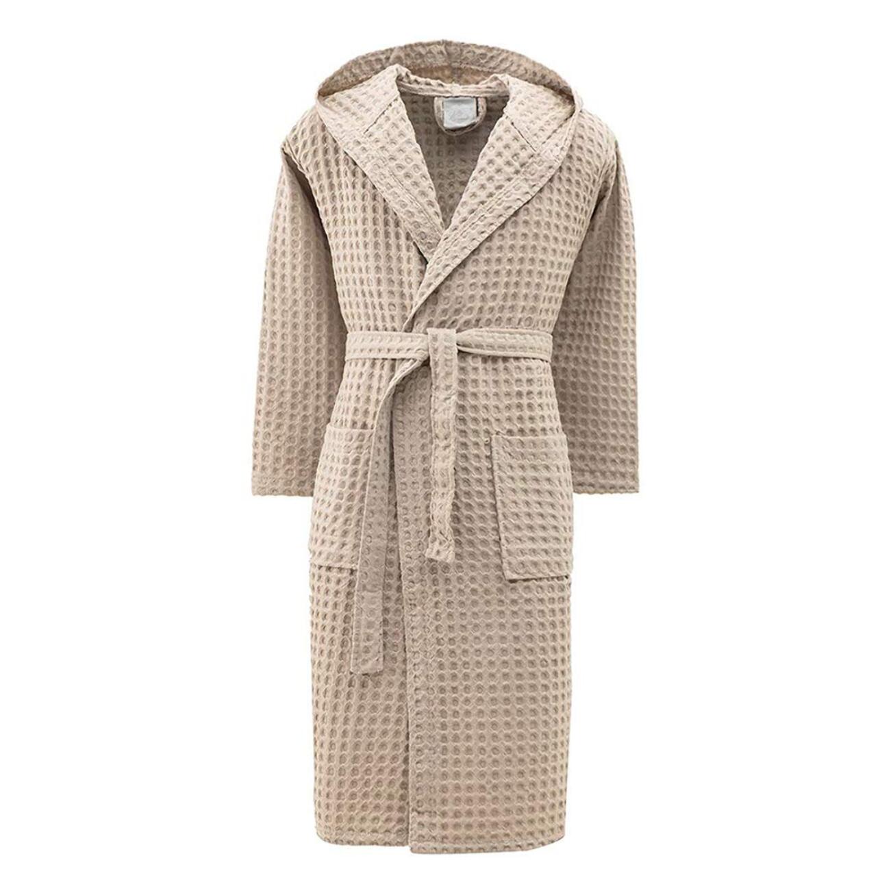INTRECCI Accappatoio Tinta Unita Nido d’Ape 100% Cotone, Accappatoio Unisex Adulto con Cappuccio e Cinture