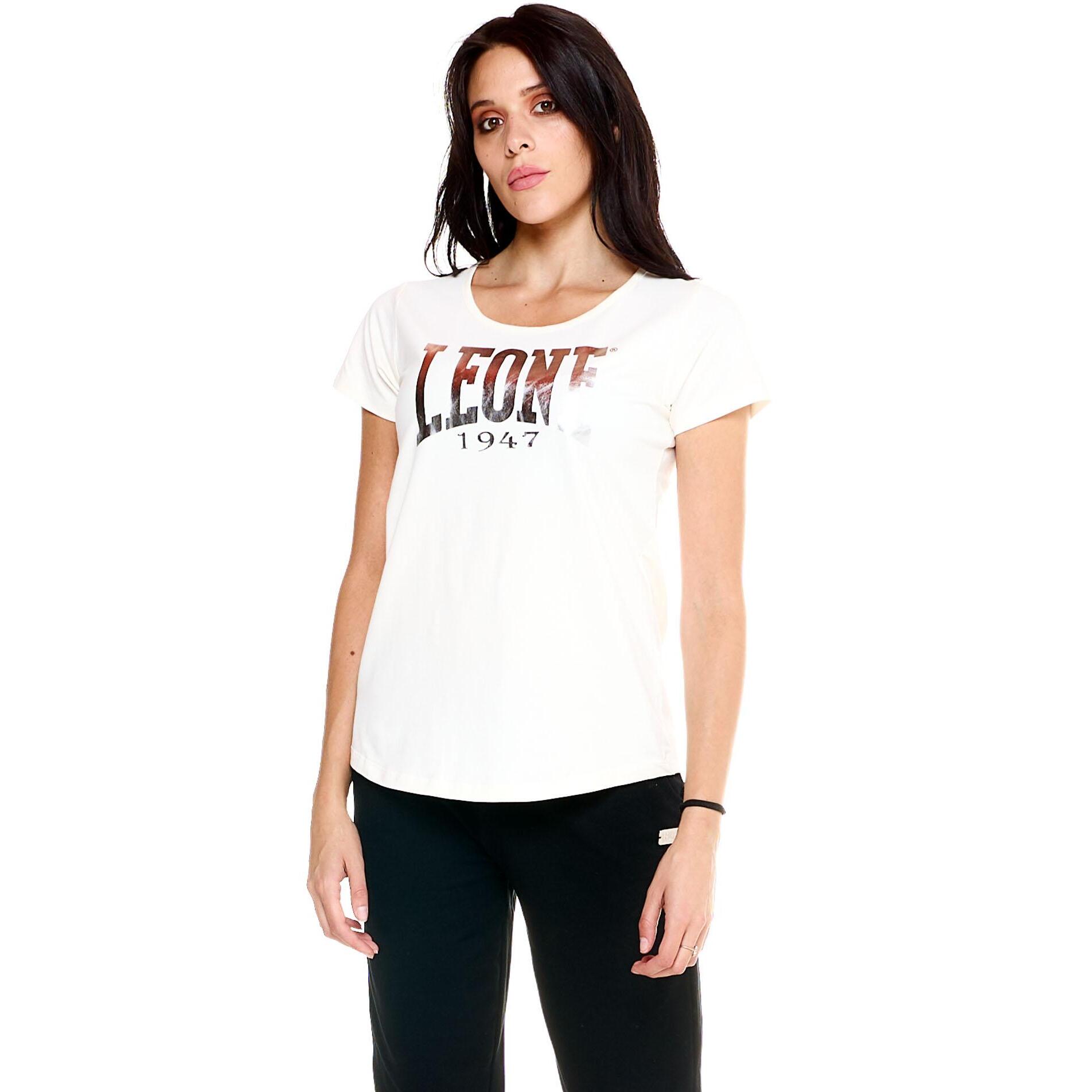 Camiseta de mujer con logo metalizado Leone Basic
