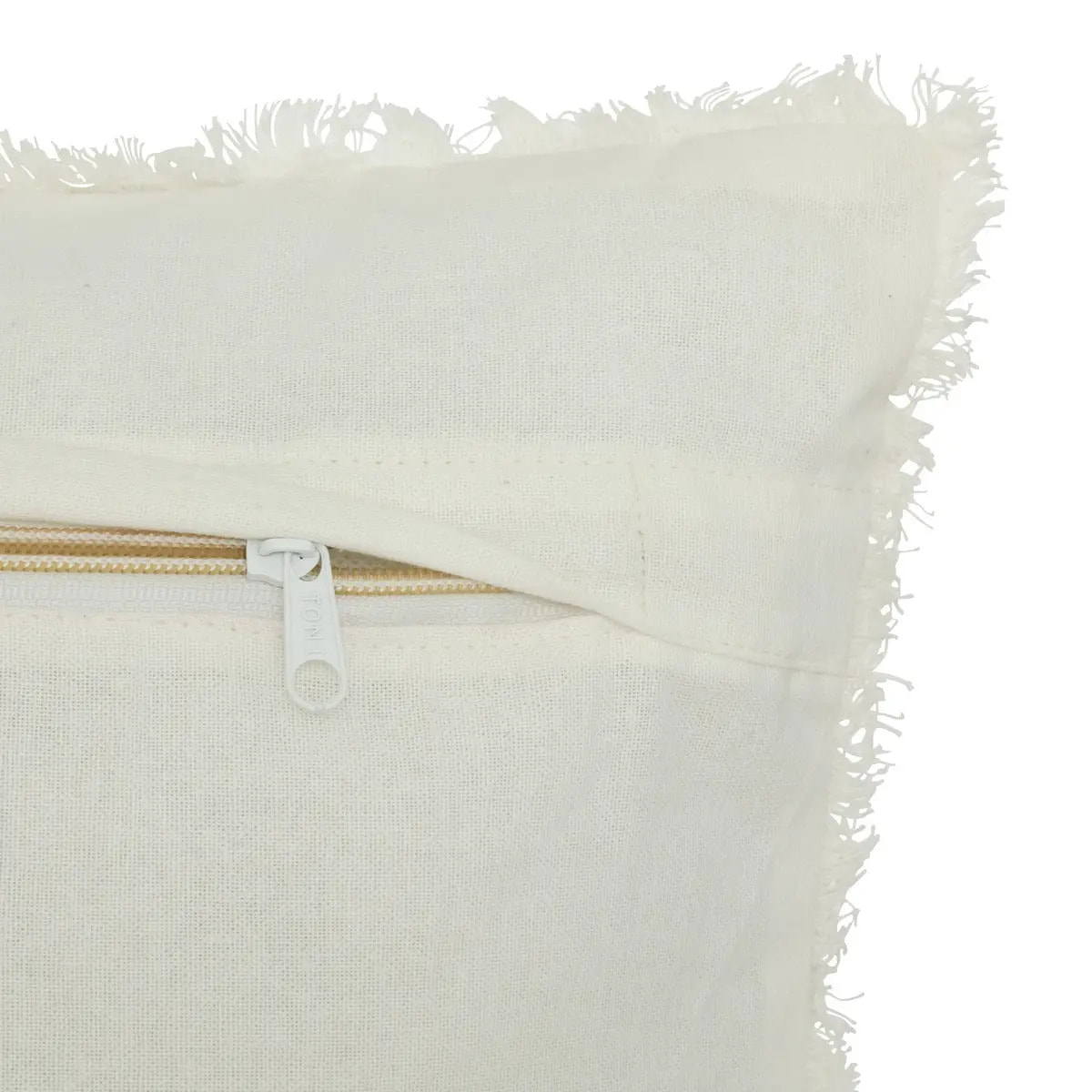 Coussin nid d'abeille "Widdy" 45x45cm blanc ivoire