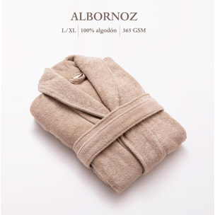 Albornoz beige , 100% algodón, 360gsm,Scalpers home