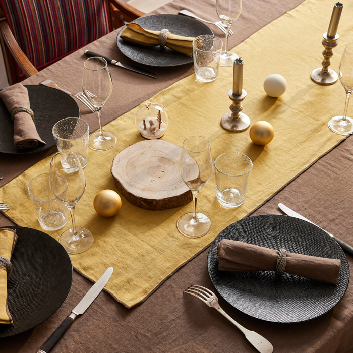 Nappe en lin lavé, TABLE NATURELLEMENT LIN