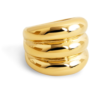 Anelli Dune in Acciaio Placcato Oro