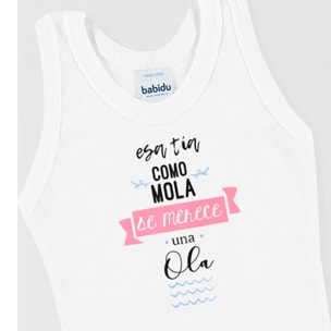 Body bebé tirantes personalizado frases