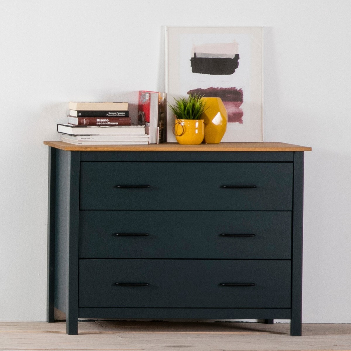 Commode 3 tiroirs en bois massif - IDA