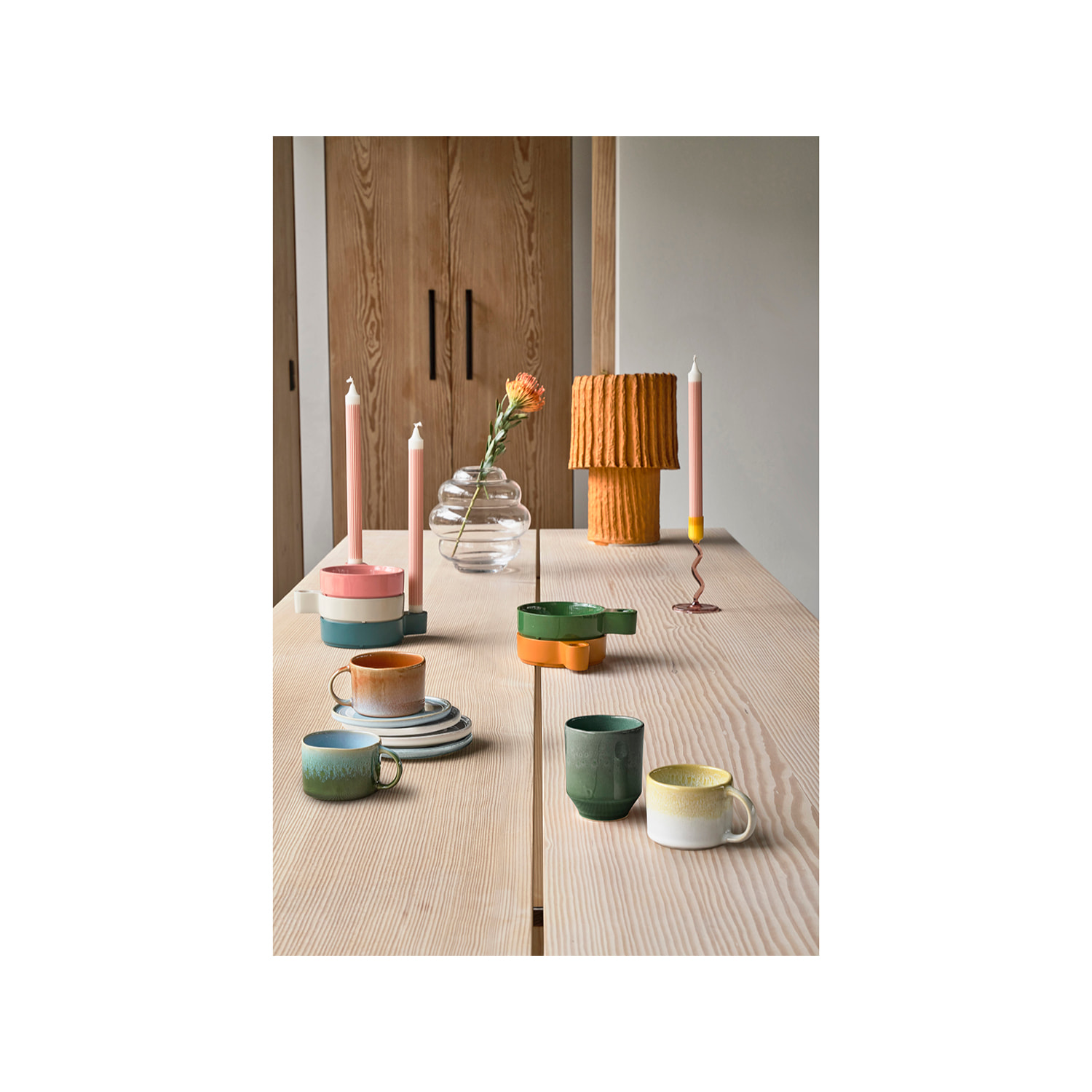 Bougeoir en verre Vivid
