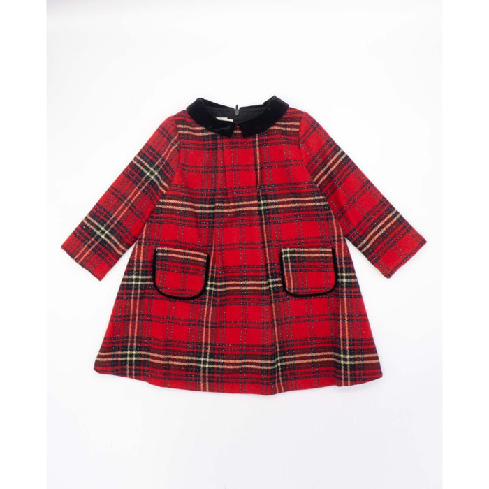 Vestido a cuadros con bolsillos