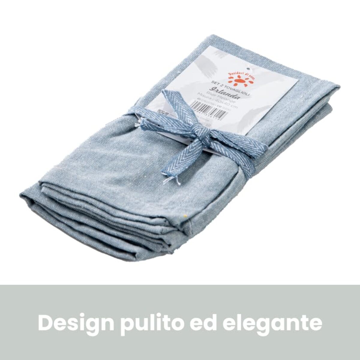 Intrecci – Set 6 tovaglioli in puro cotone 40x40 cm