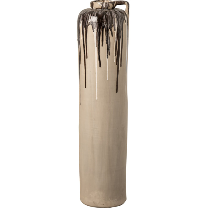 J-Line vase - céramique - beige/marron - large
