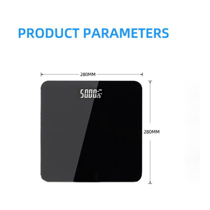 Balance Corporelle rechargeable et thermometre d'ambiance Herzberg HG04272