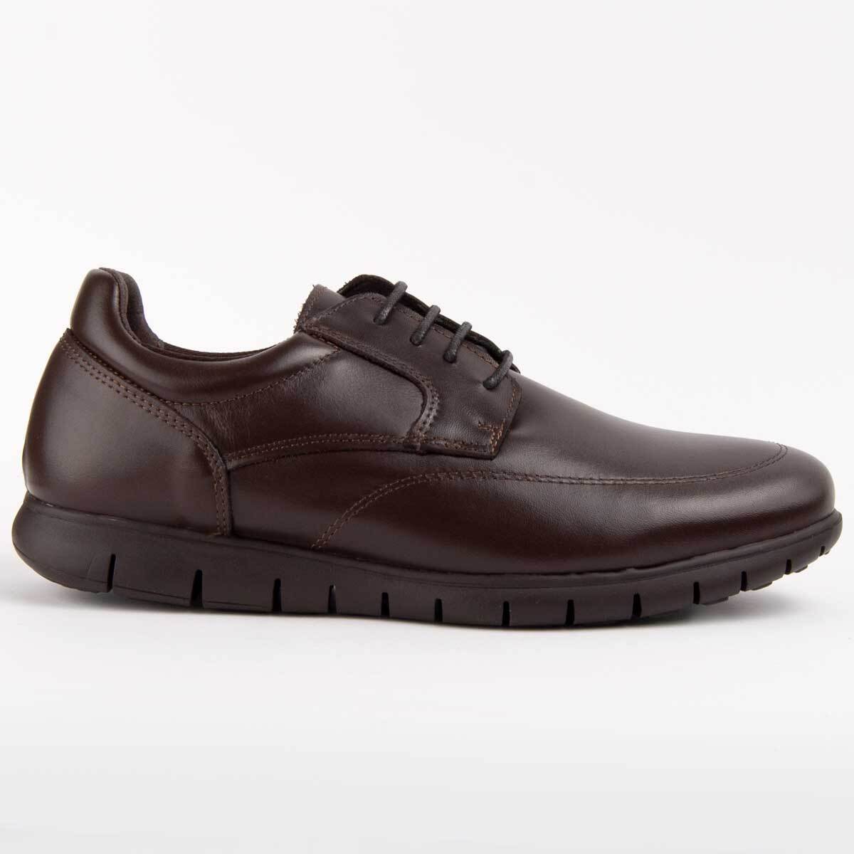 Zapato Oxford De Piel - Marron