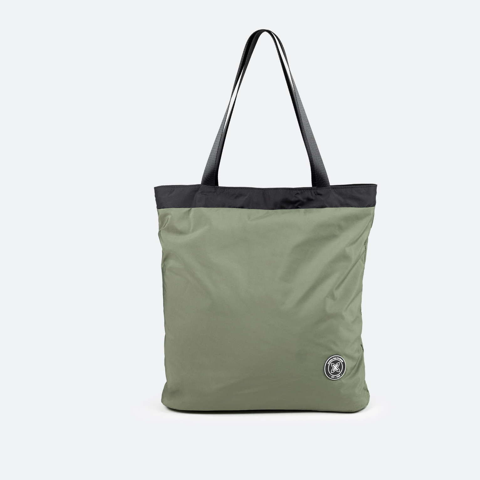 Bolso Tote y Mochila Convertible de Nylon Kaki TOTE BACKPACK. SHALLOW.