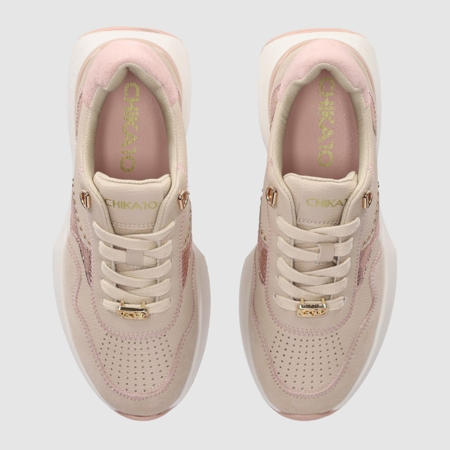 Deportivos de Serraje - Rosa - Tacón: 3 cm