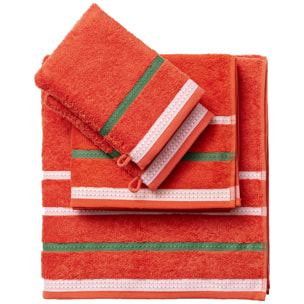 Set 4pc toalla de baño benetton rojo rainbow