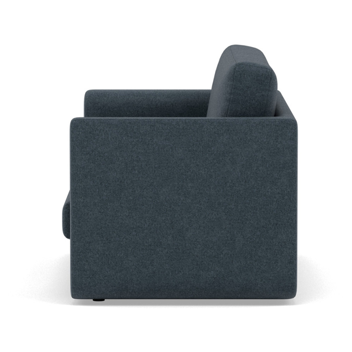 Isana - Canapé 2 places convertible déplimousse avec accoudoirs incurvés en tissu - Bleu