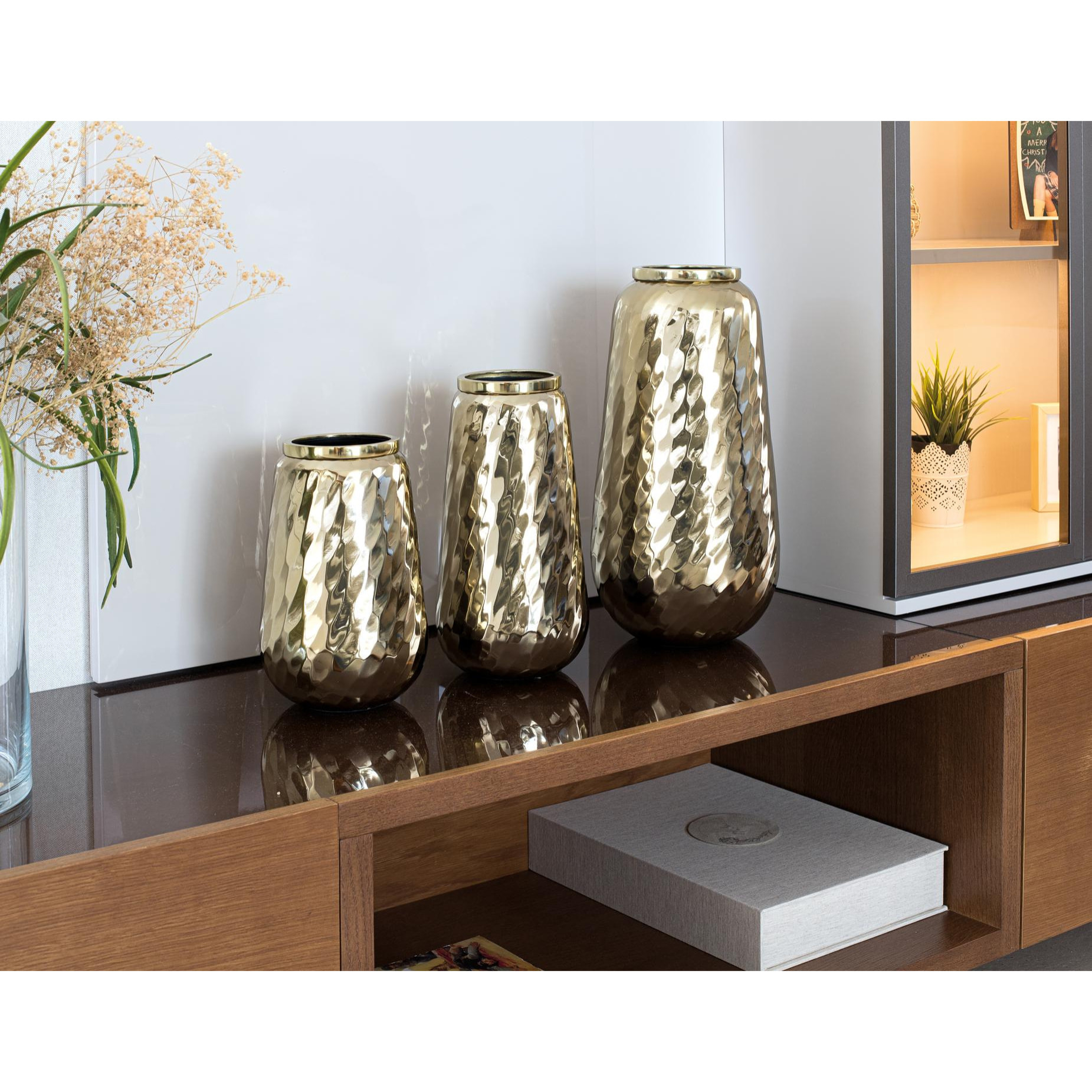 Decoracion de Metal Grande 20 Cm, Mediano 16 Cm, Pequeño 16 Cm Estilo Moderno