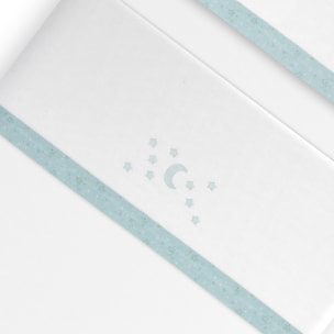 Triptico Coche Franela D. Algodon Luna Estrella Bco/Verde