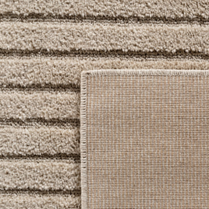 TURIN - Tapis moderne à motif graphique en relief beige