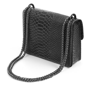 Lorenza Borsa a mano Donna.Pelle autentica Scamosciata Incisione Serpente