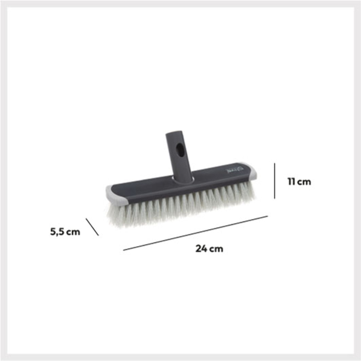 Tête de balai "Click & Clean" gris