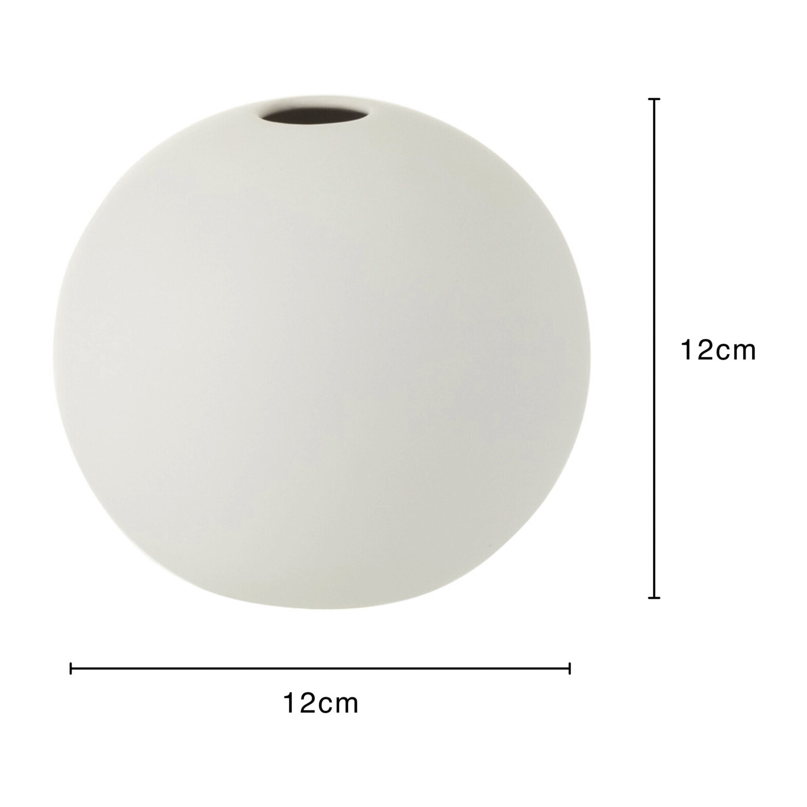 J-Line Vase Boule Ceramique Blanc Mat Small