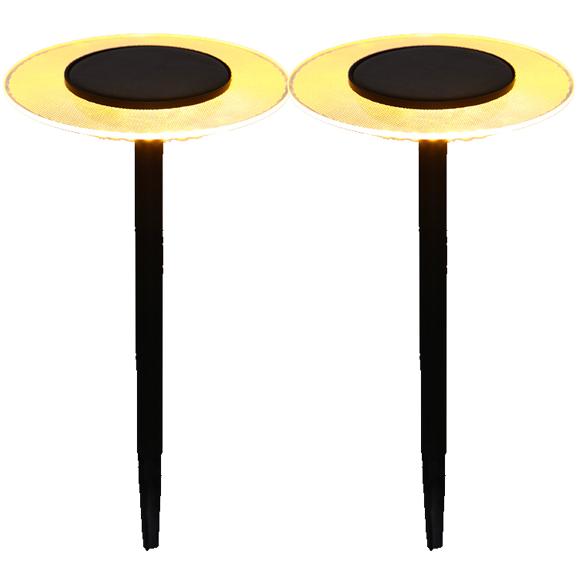 2 balises solaires à piquer UFO H35cm